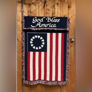 Red White & Blue woven hanging